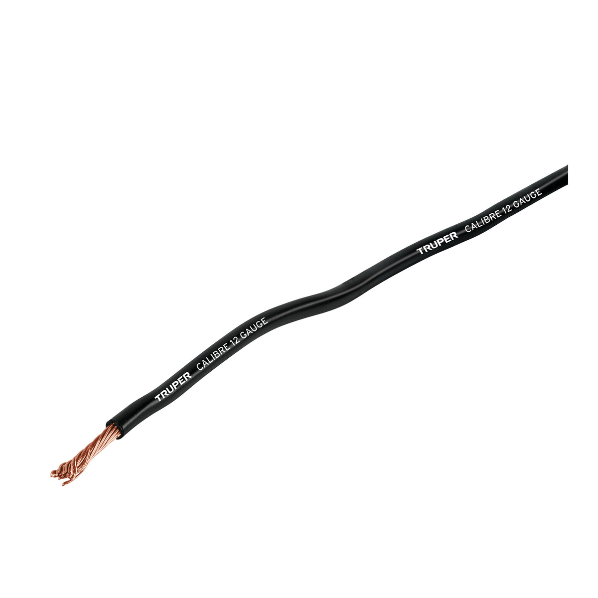 Cable primario, calibre 12, rollo 3.5 m, negro