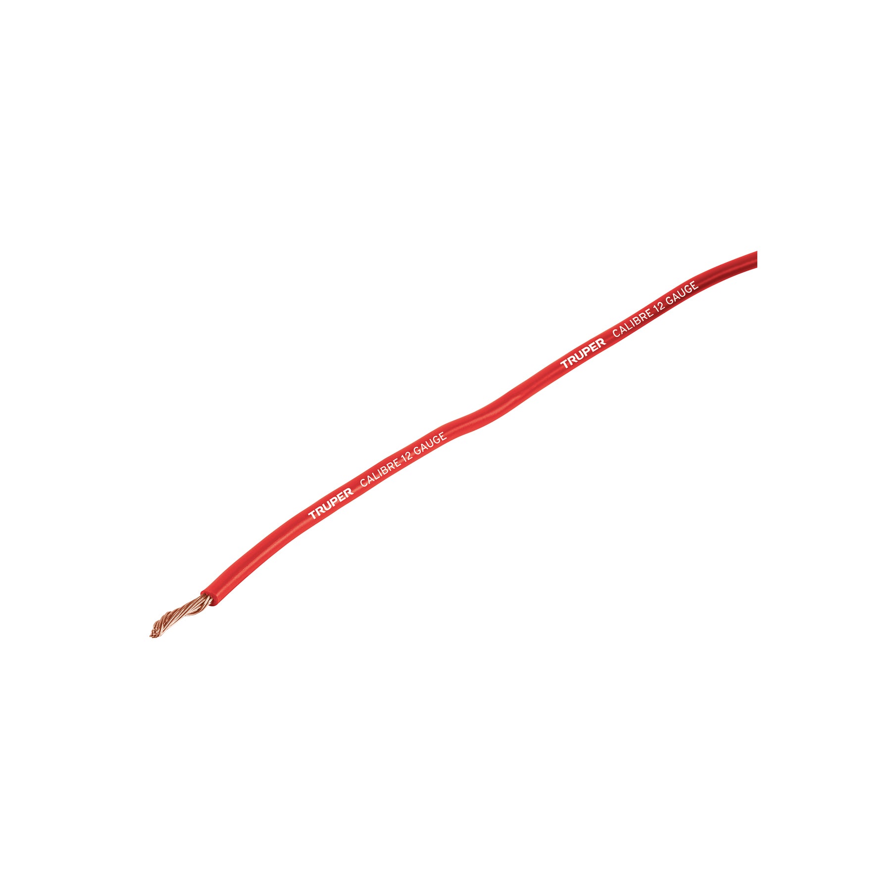 Cable primario, calibre 12, rollo 3.5 m, rojo