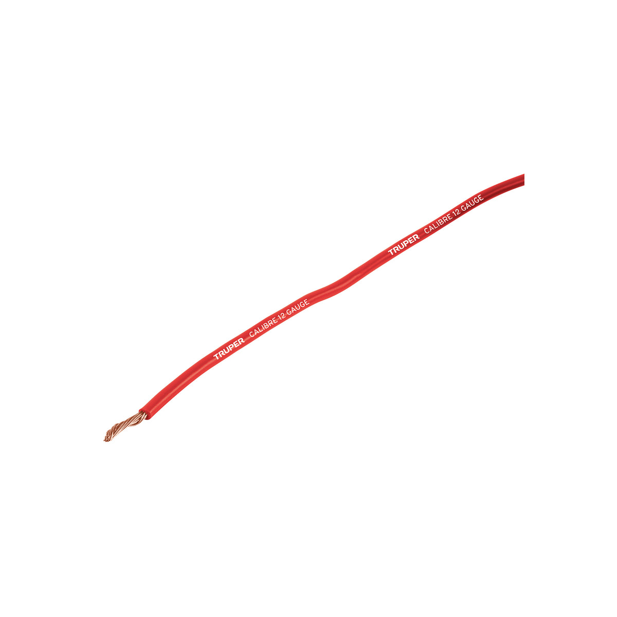 Cable primario, calibre 12, rollo 3.5 m, rojo