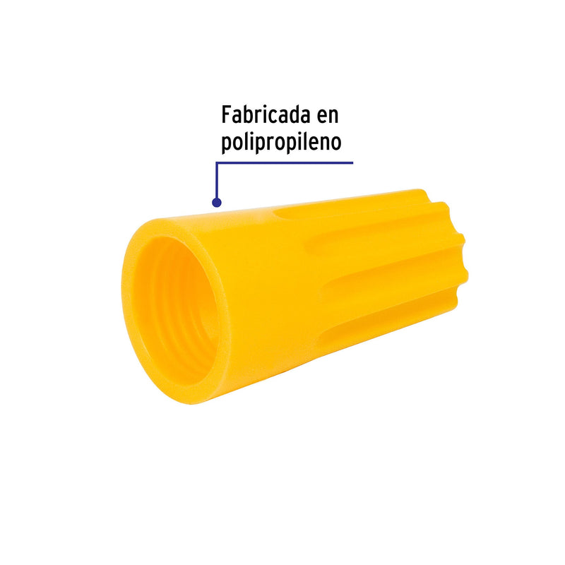 Capuchones para cable, calibres 10 a 12 awg, 10 pzas