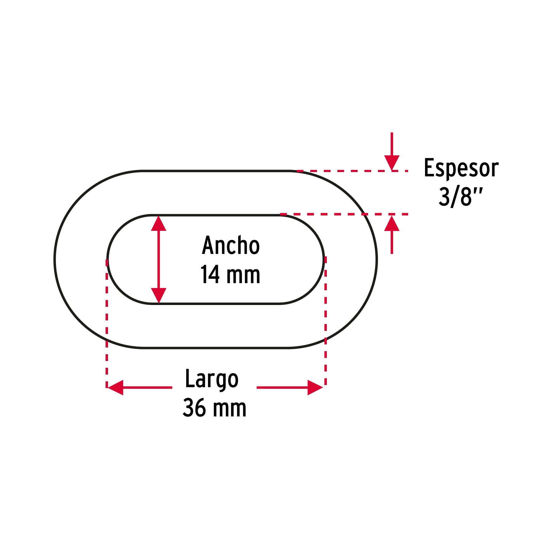 Cadena pulida de 3/8"