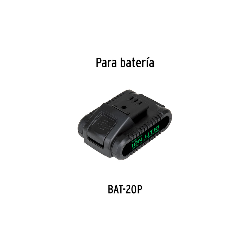 Cargador baterías de ion litio 20V, para TALI-20P, PRETUL
