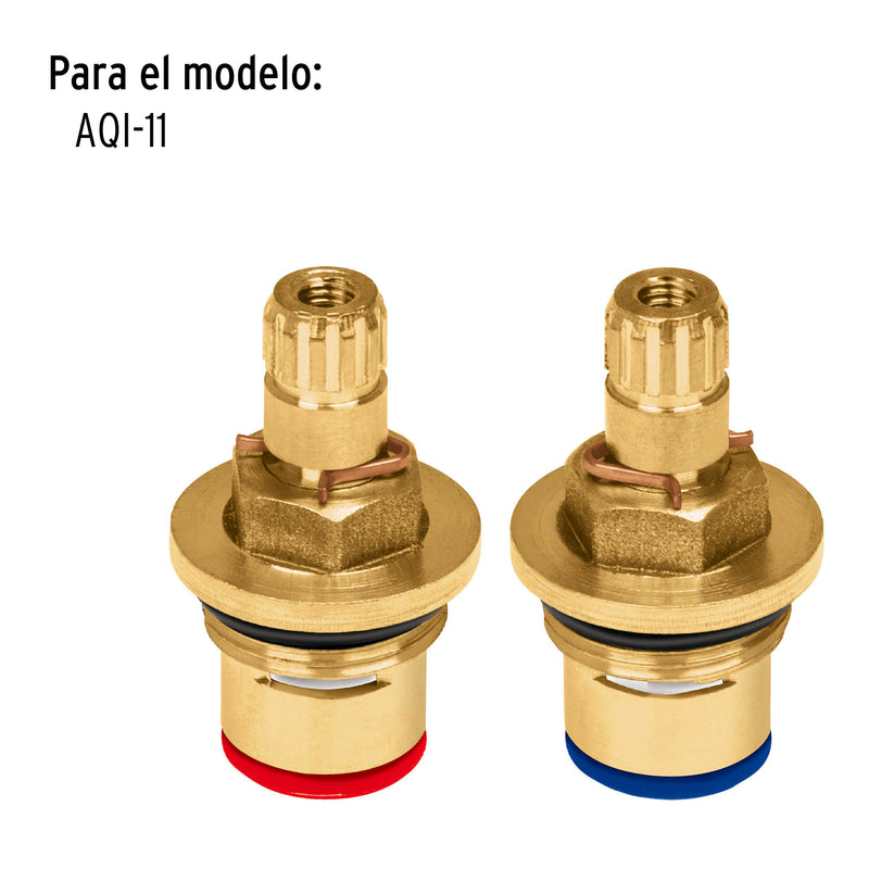 Cartuchos cerámico llaves individuales AQI-11, Aqua, 2 pzas