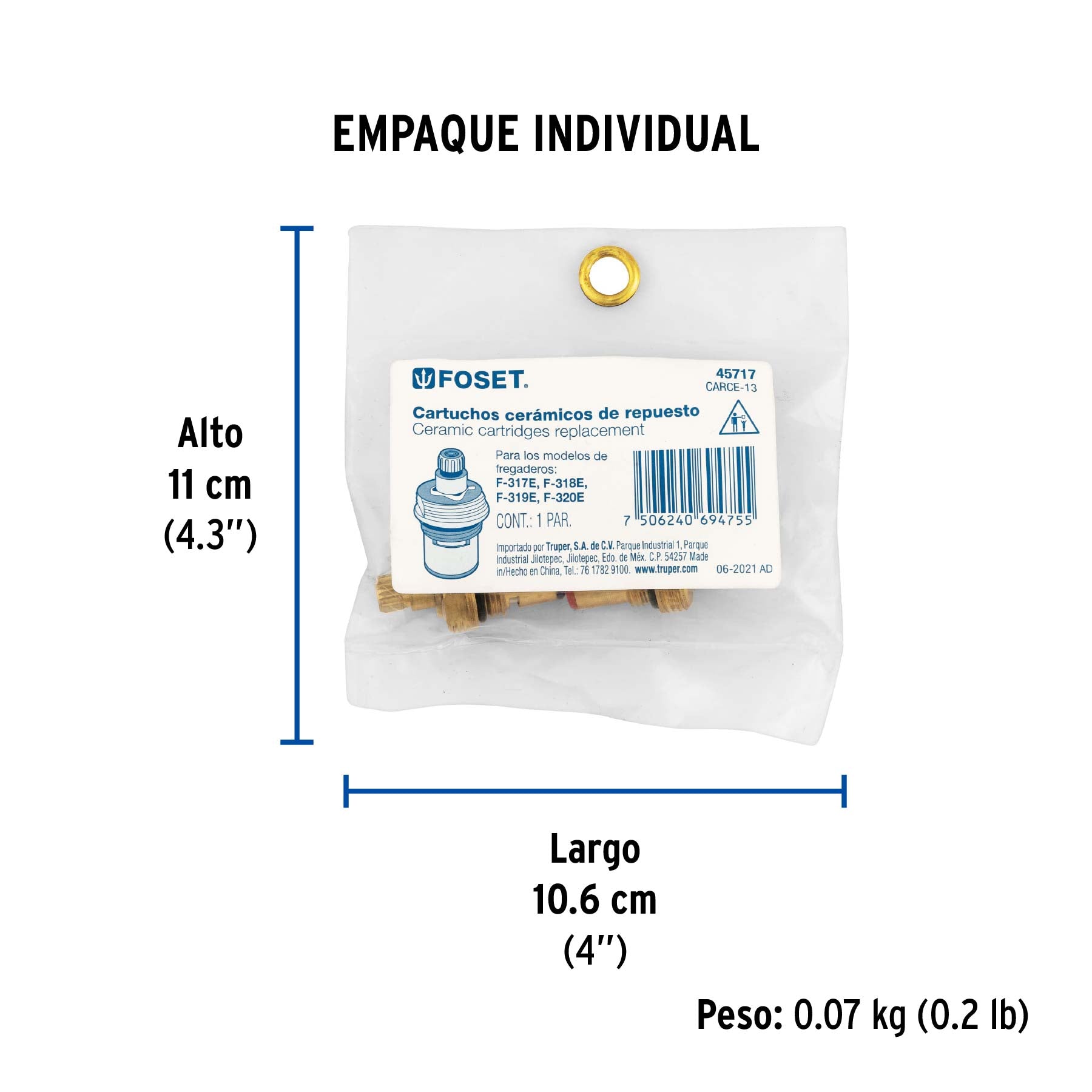 Bolsa con 2 cartuchos cerámicos p/F-317E, 318E, 319E y 320E