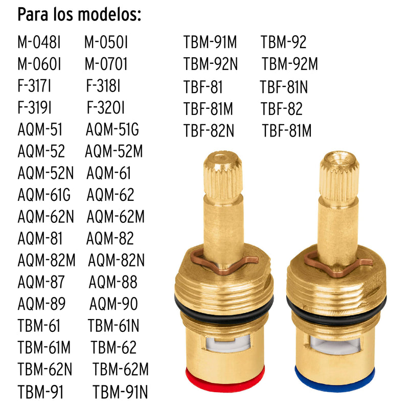 Cartuchos cerámico para mezcladoras Aqua y Basic, 2 piezas