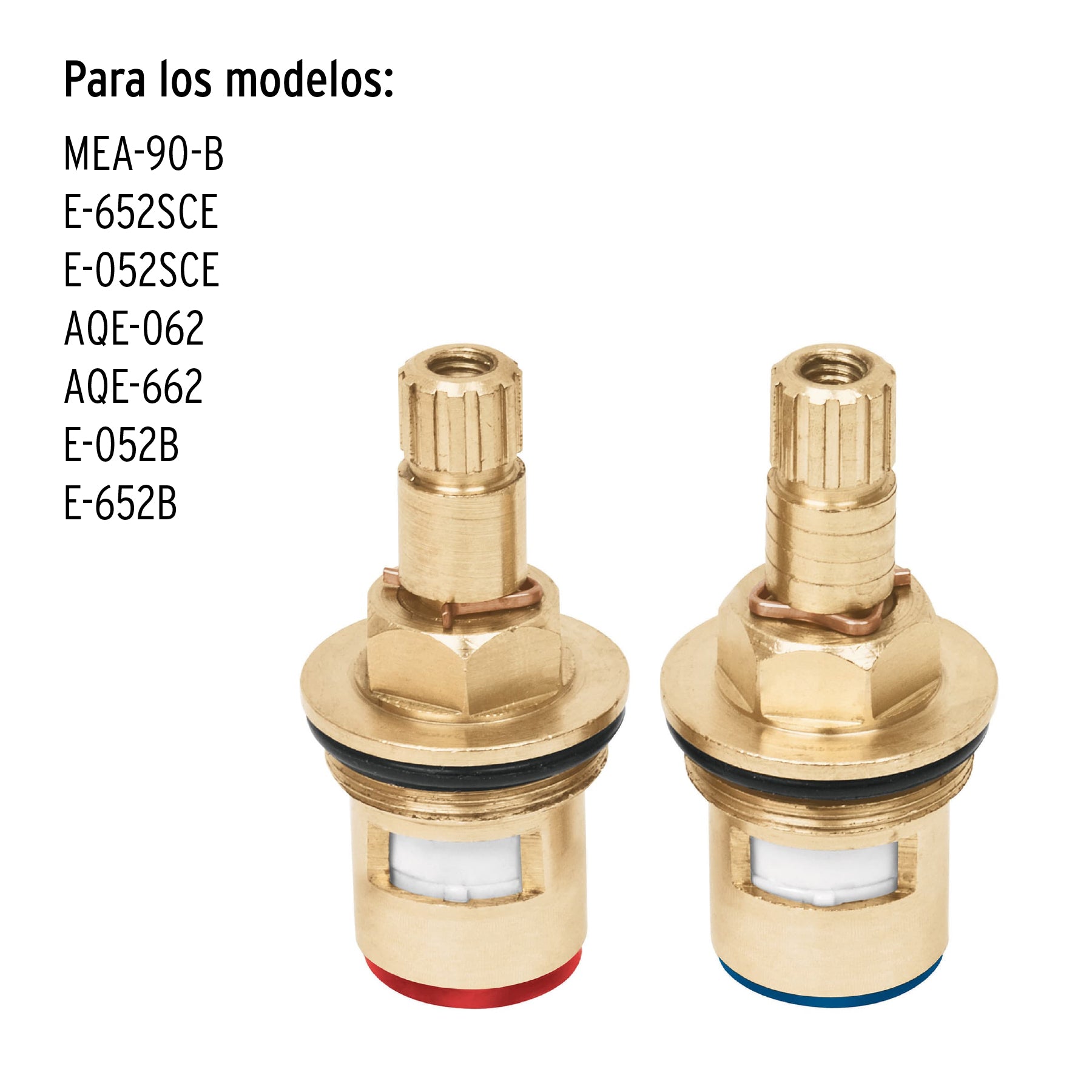 Cartuchos cerámico para llaves empotrar, Basic y Aqua, 2pzas