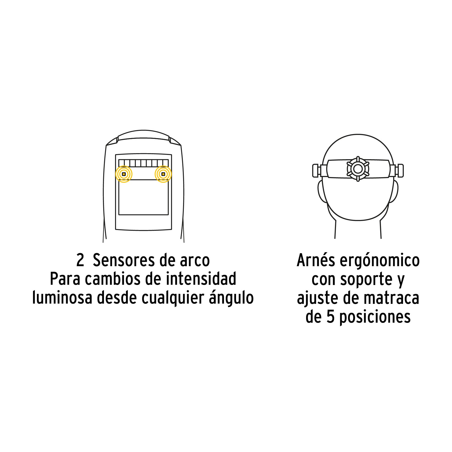 Careta electrónica p/soldar, águila, sombra 9 a 13, Pretul