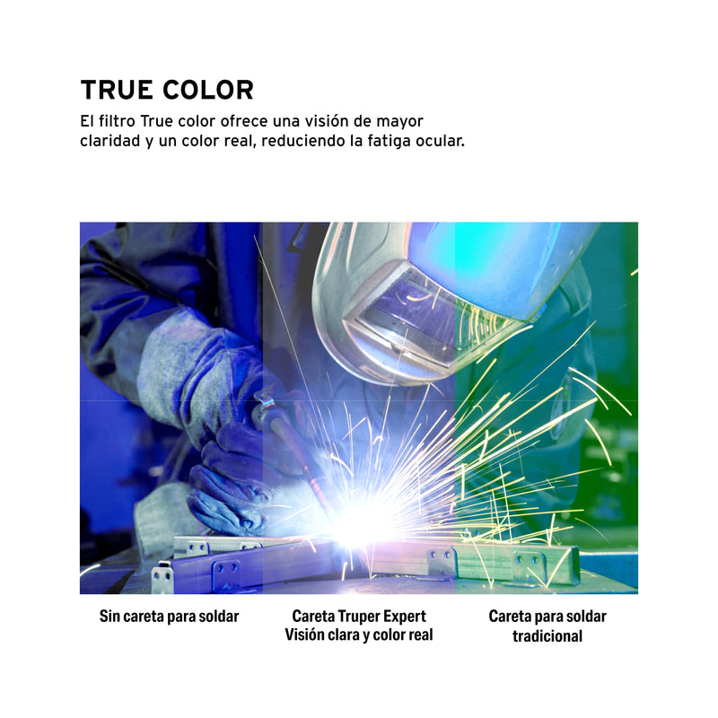 Careta digital para soldar, sombra 9 a 13, Truper Expert