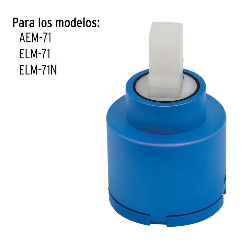 Cartucho cerámico monomando para regadera
