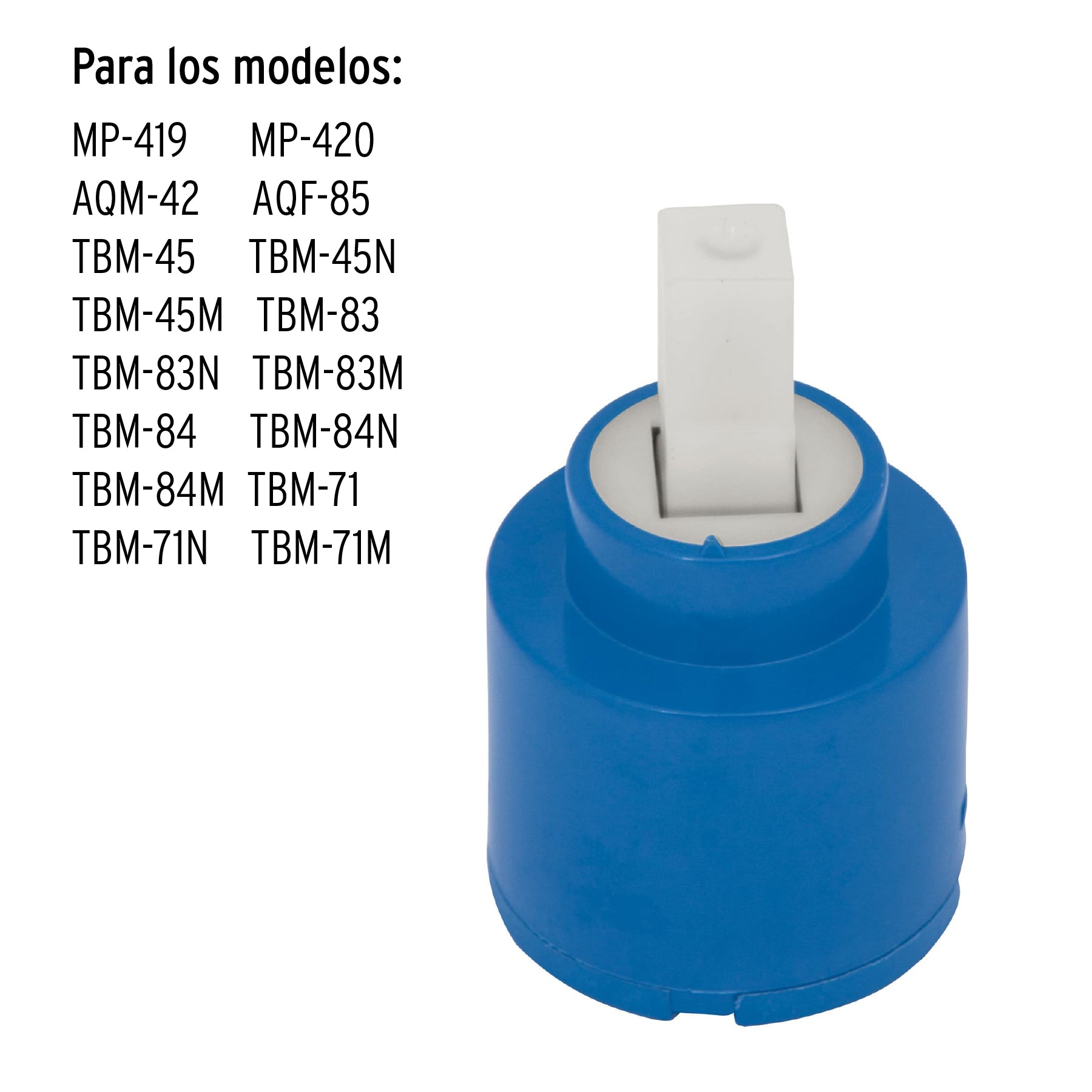 Cartucho para monomandos Aqua y Basic