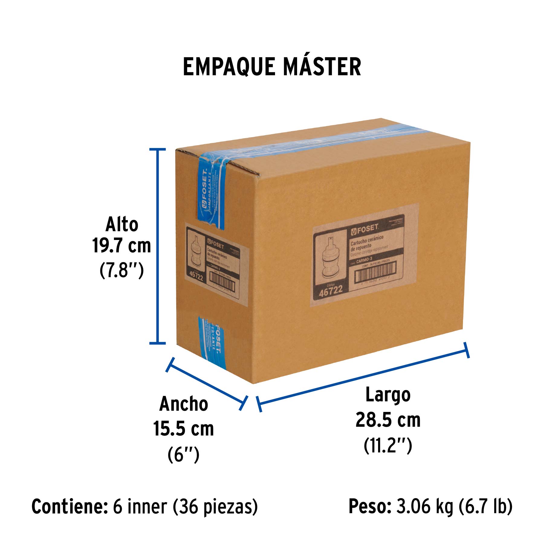 Cartucho de repuesto para monomandos MP-419 y MP-421, Basic