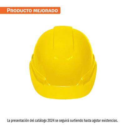 Casco de seguridad color amarillo