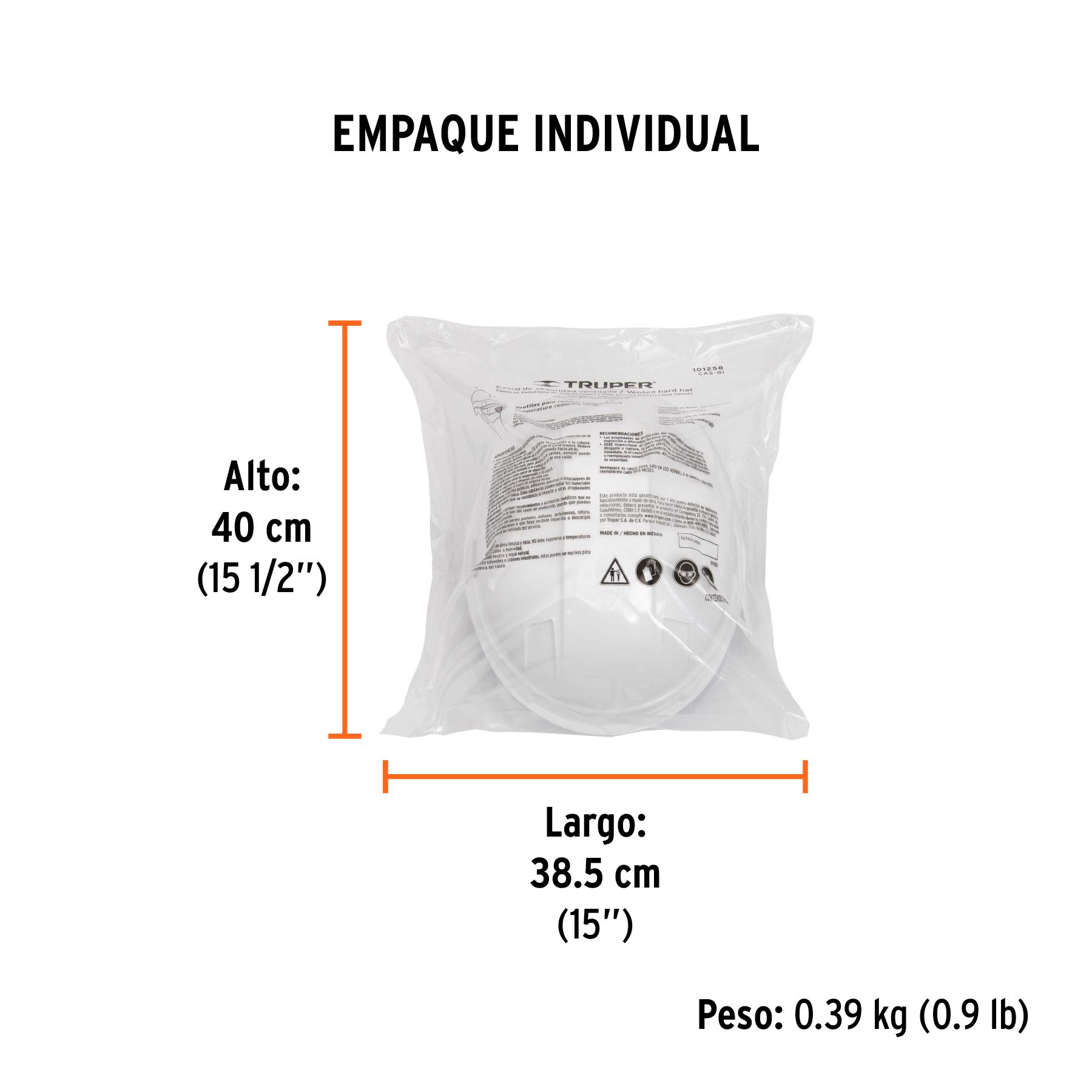 Casco de seguridad ventilado blanco
