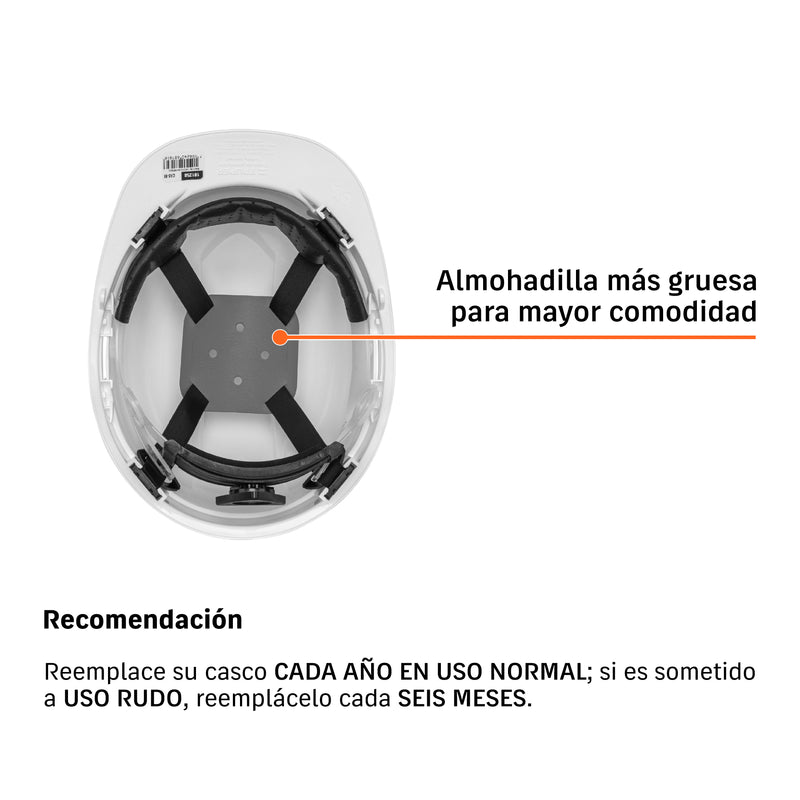 Casco de seguridad ventilado blanco