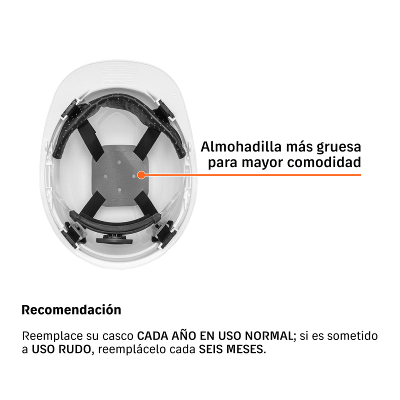 Casco de seguridad color blanco