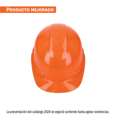 Casco de seguridad color naranja