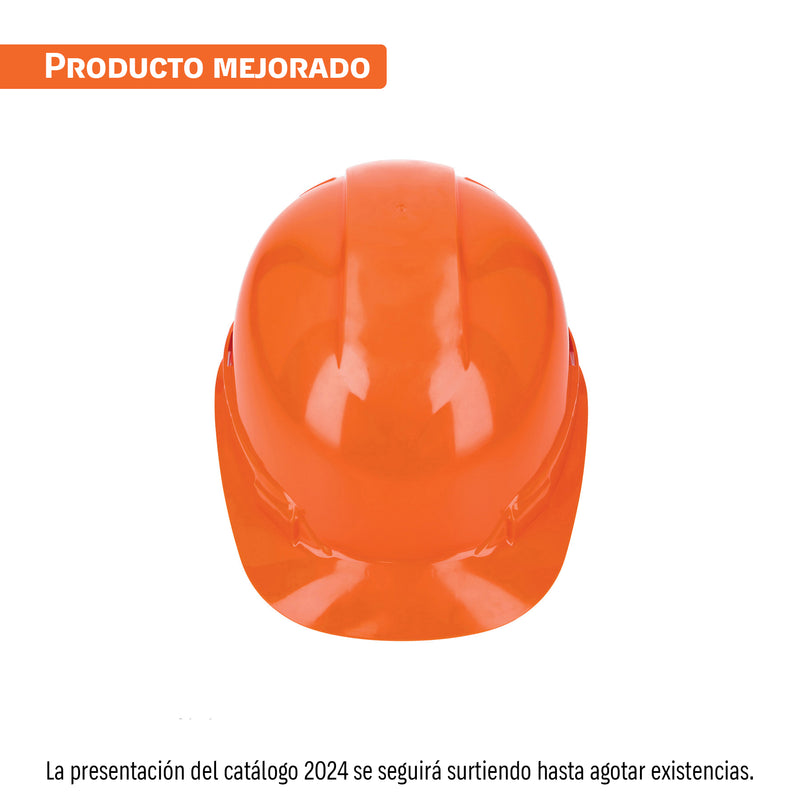 Casco de seguridad color naranja