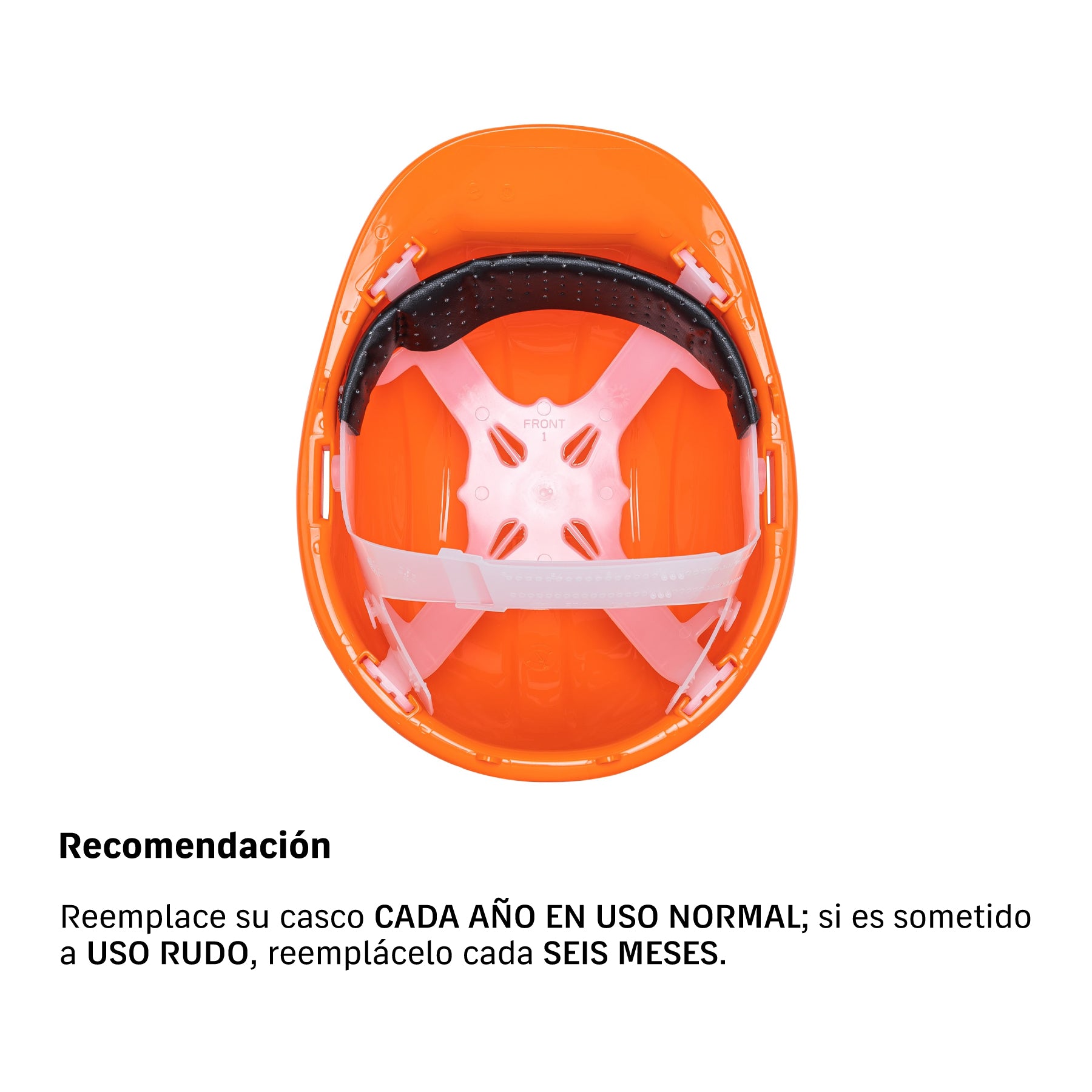 Casco de seguridad, color naranja, pretul