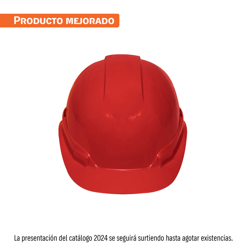 Casco de seguridad ventilado rojo