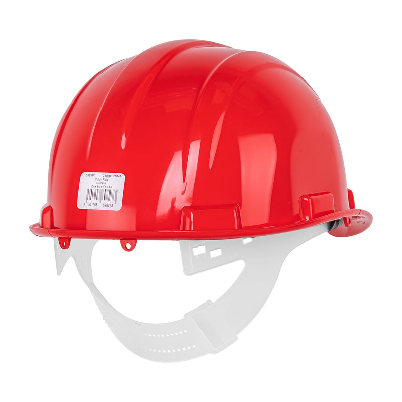 Casco de seguridad, color rojo, pretul