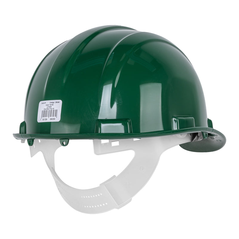 Casco de seguridad, color verde, pretul