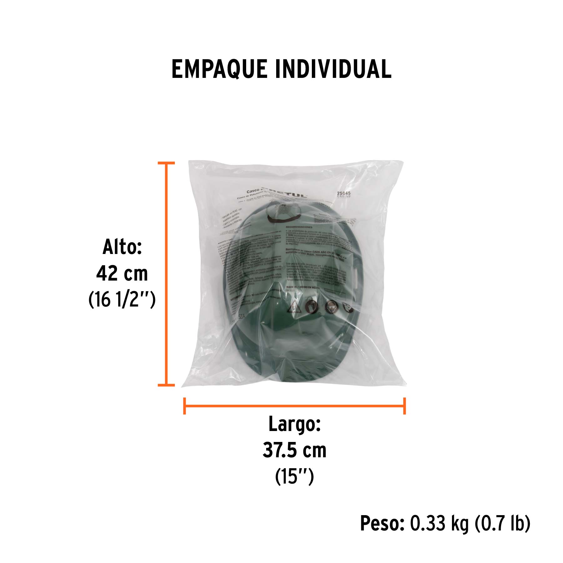 Casco de seguridad, color verde, pretul