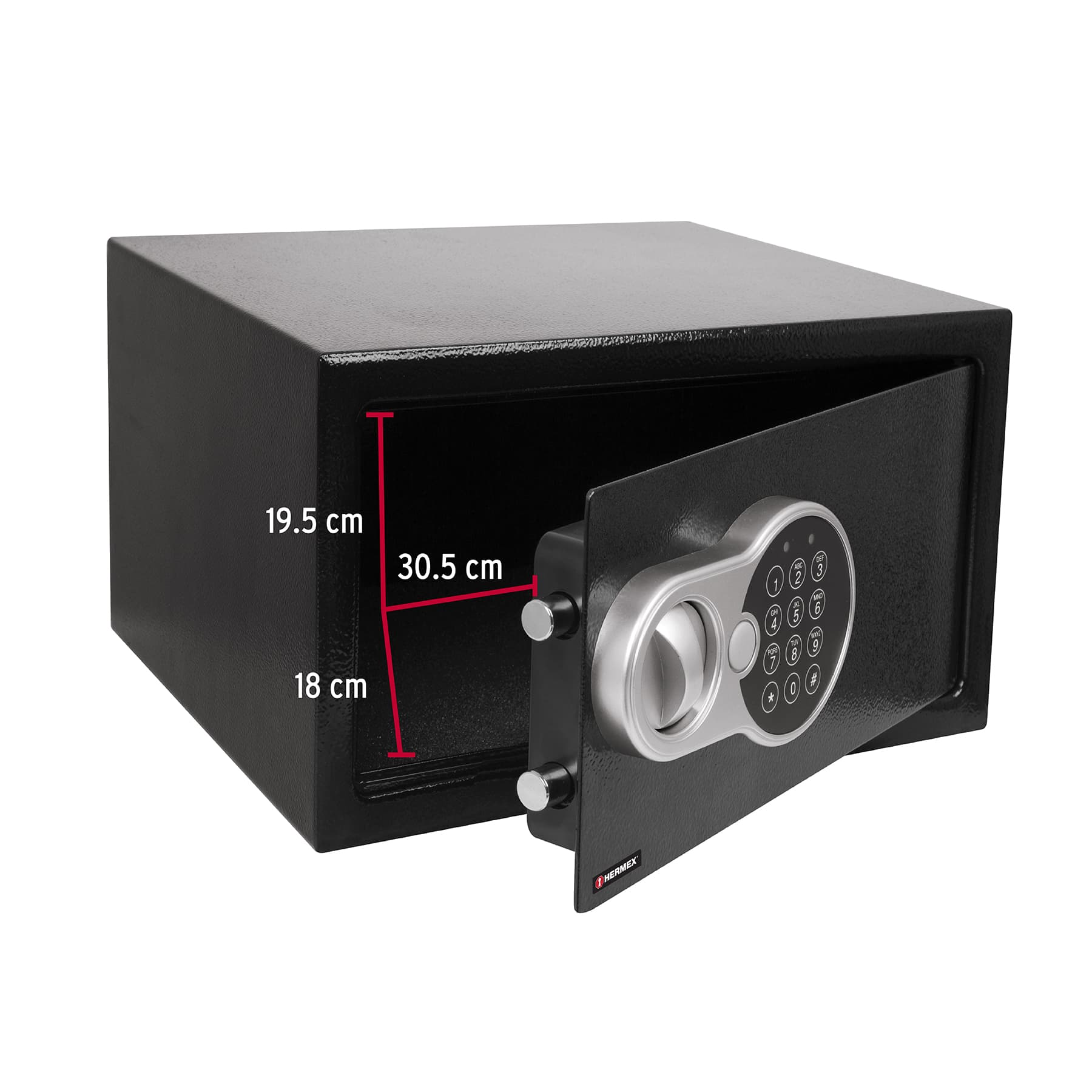 Caja de seguridad electrónica, 31 cm, 12 litros