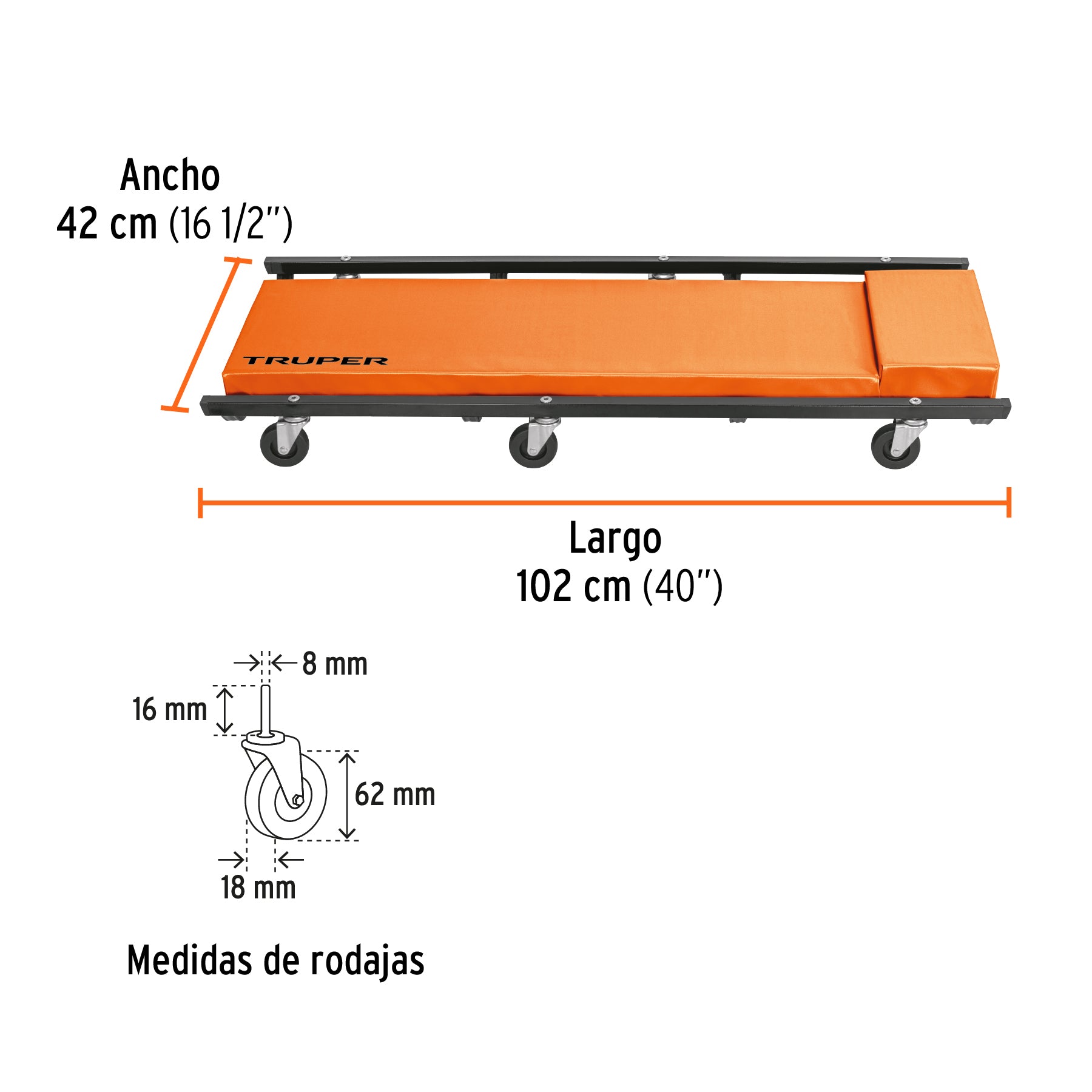Cama de taller 40"