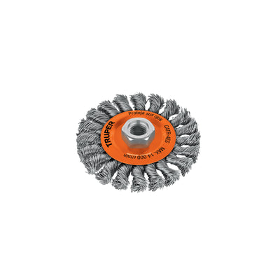 Carda trenzada circular, 4" para esmeriladora