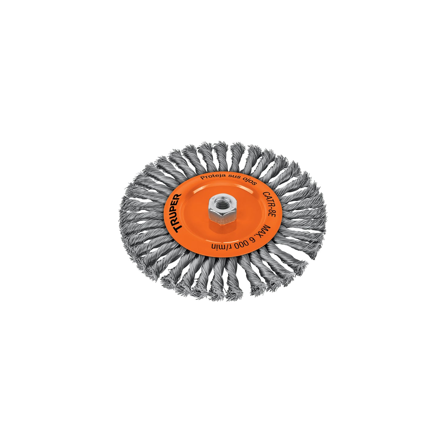 Carda trenzada circular, 8" para esmeriladora