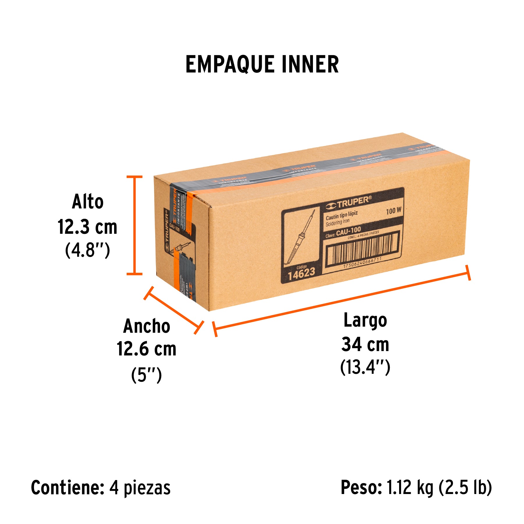 Cautín tipo lápiz de 100 Watts