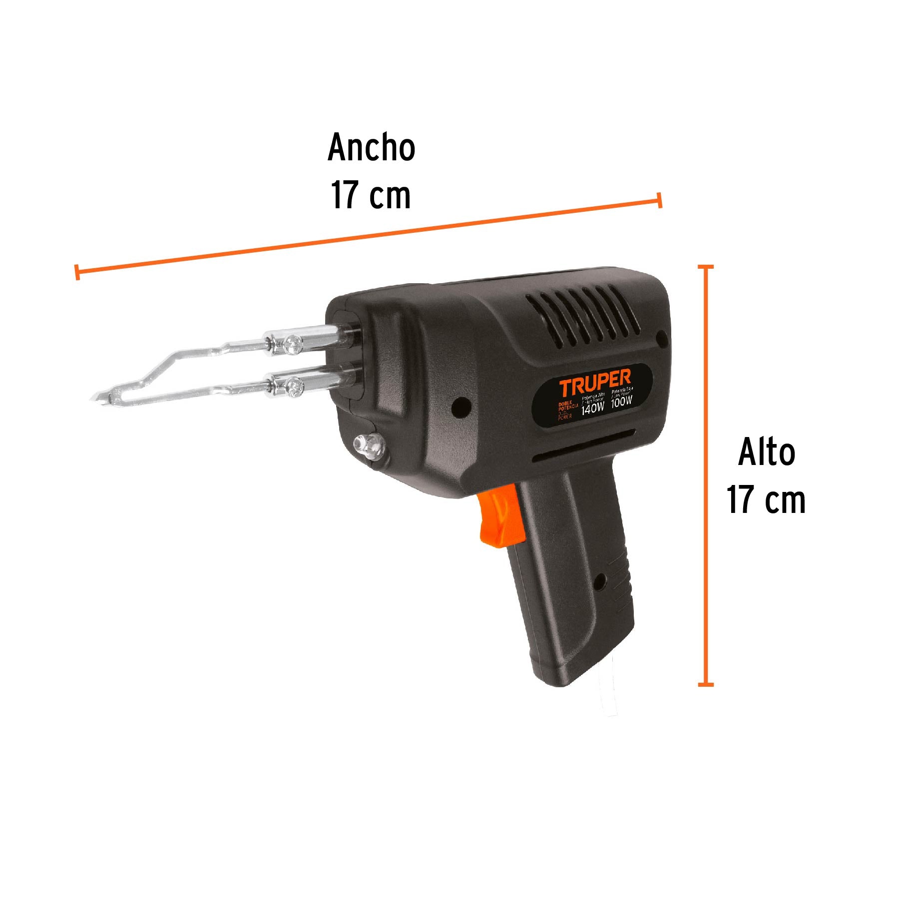Cautín tipo pistola de 140 watts