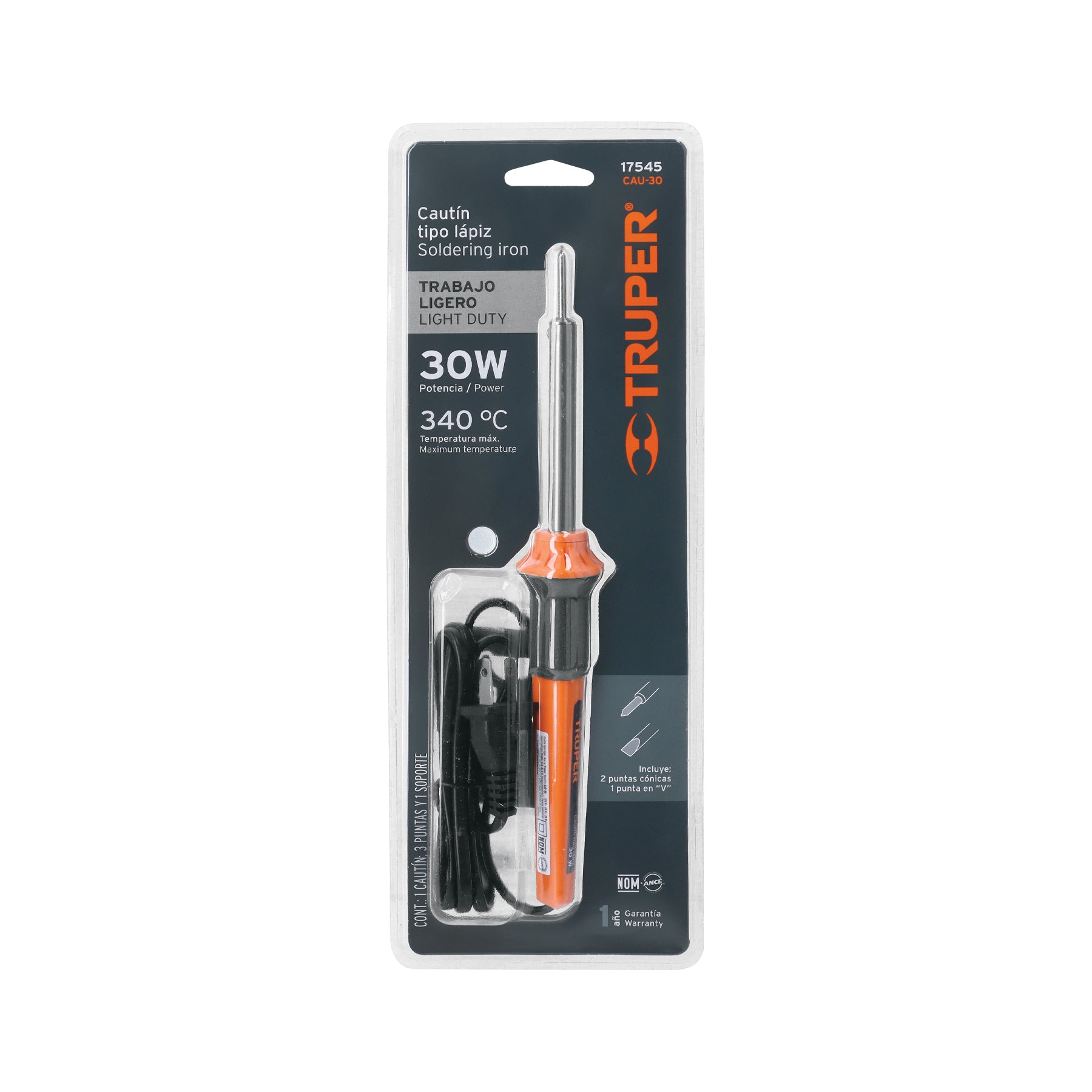 Cautín tipo lápiz de 30 watts