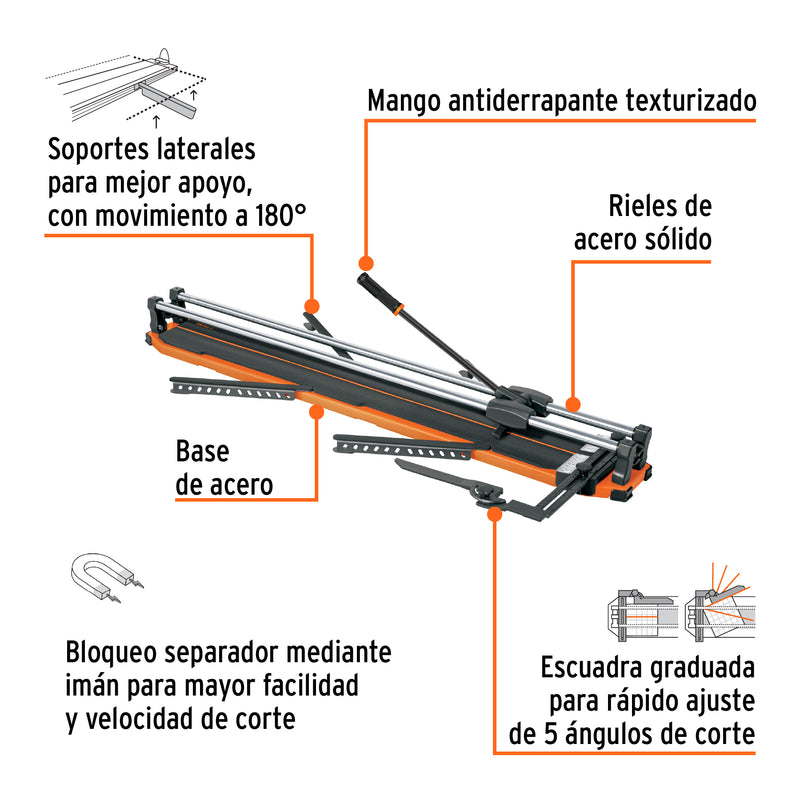 Cortador de azulejo con baleros, 100 cm, Truper Expert