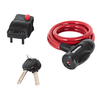 Candado de cable con llave, 10 mm X 1.0 m
