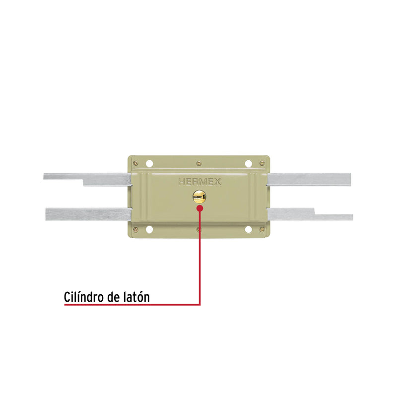 Cerradura doble barra, doble cerrojo