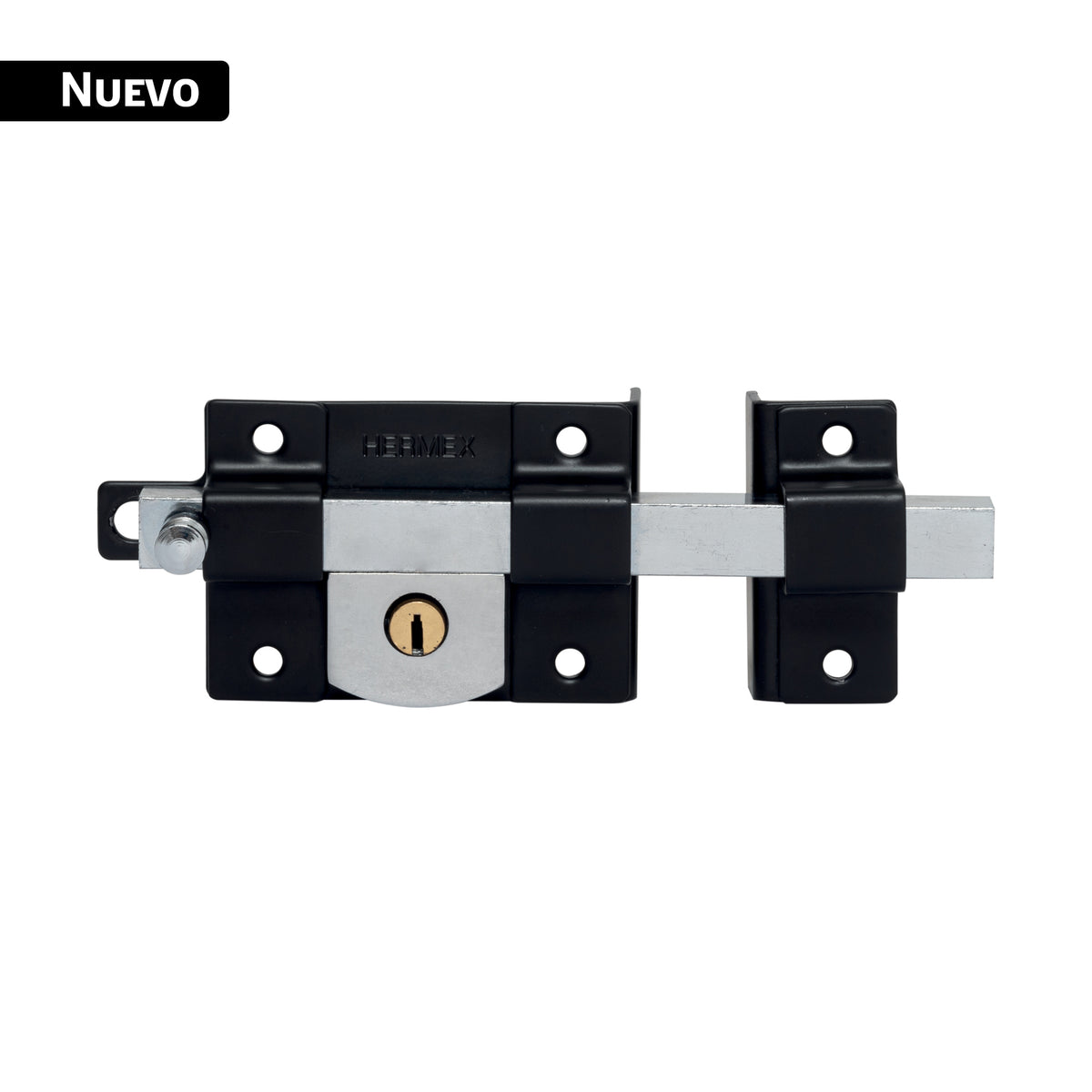 Cerradura de barra libre, derecha, negra, HERMEX