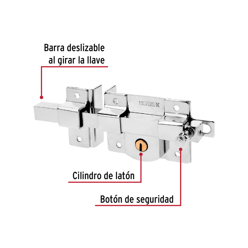 Cerradura de barra libre, izquierda, blister
