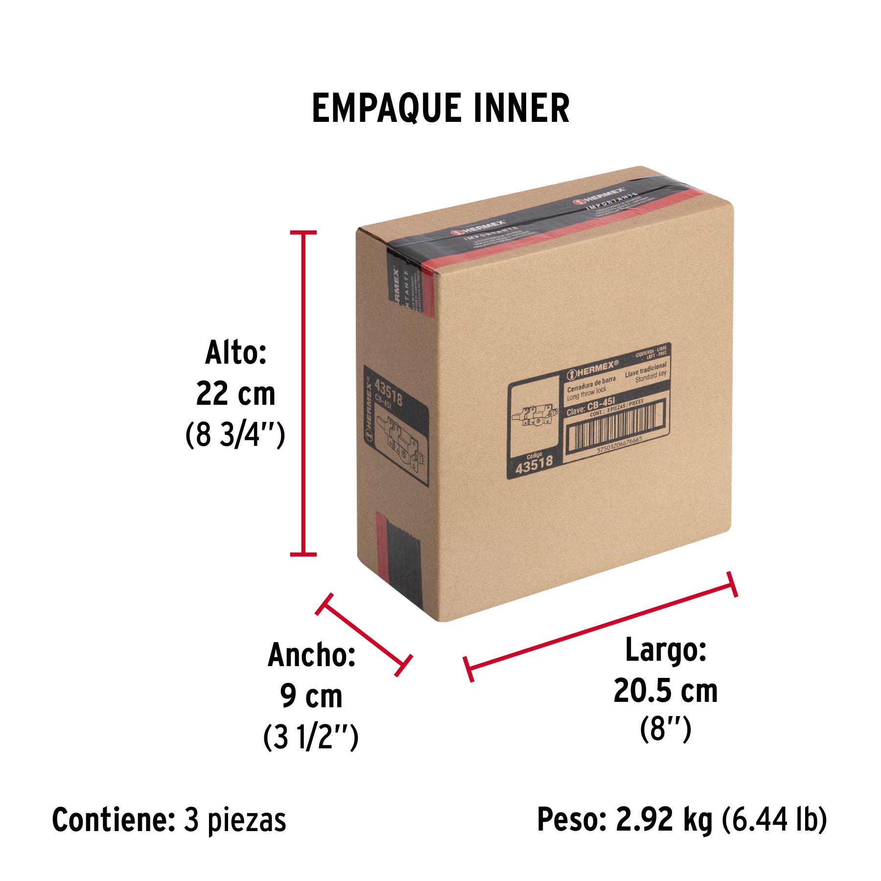 Cerradura de barra libre, izquierda