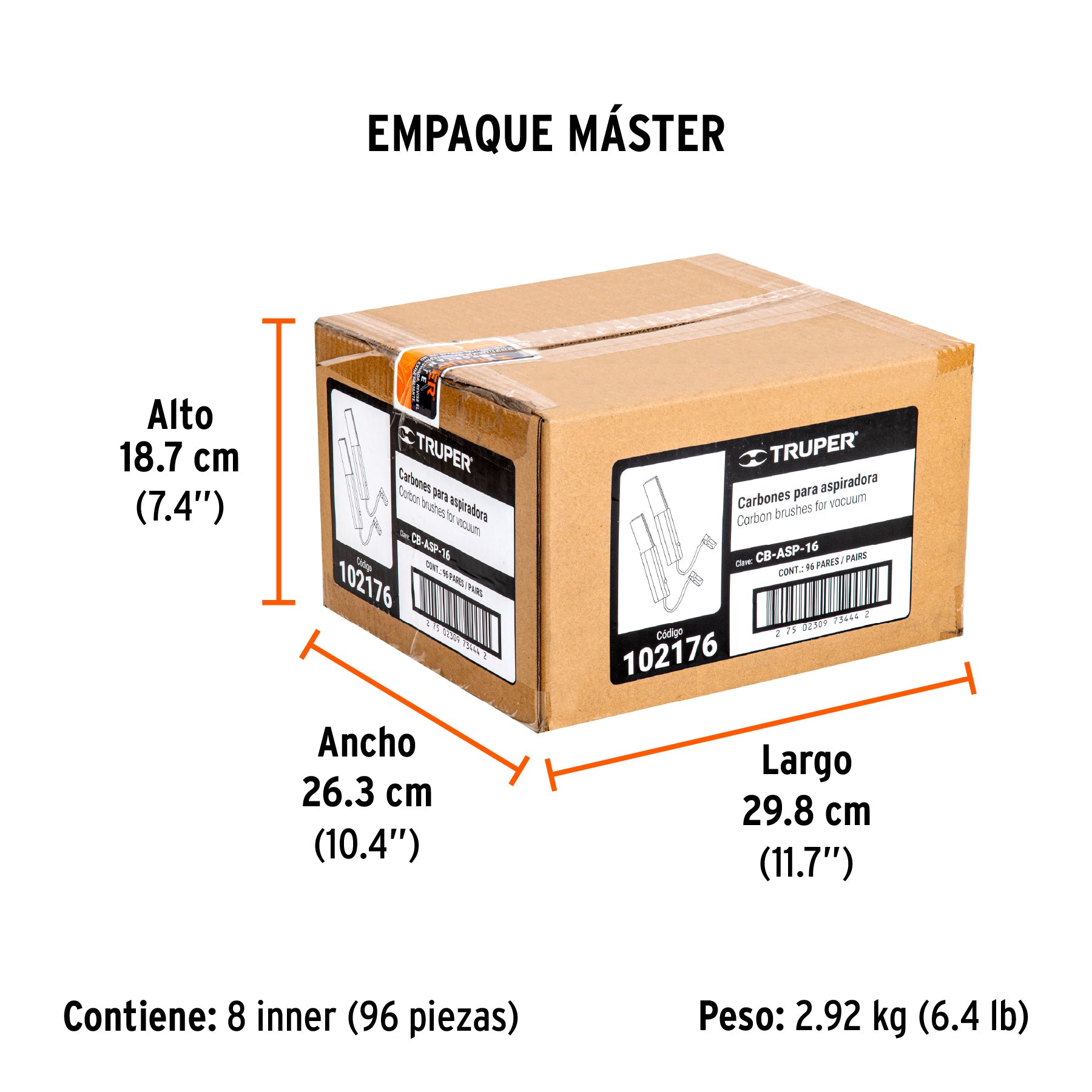 Bolsa con 2 carbones de repuesto para ASP-16, Truper