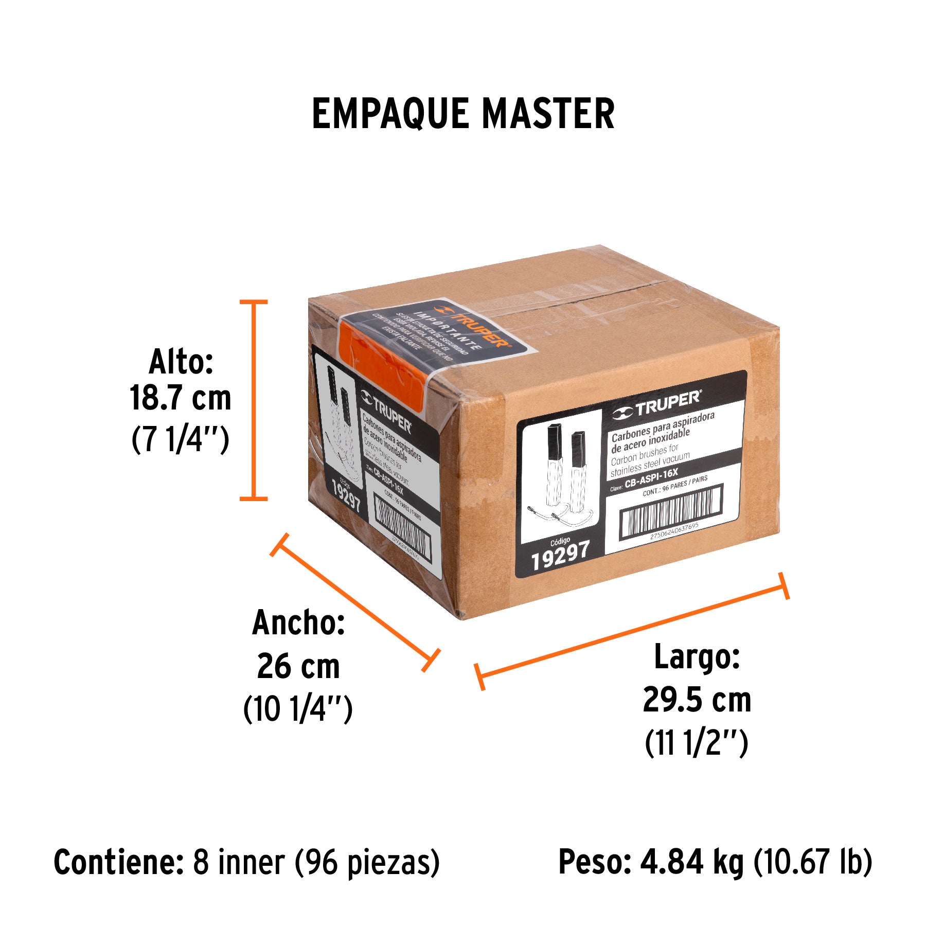 Carbones de repuesto para aspiradora ASPI-16X