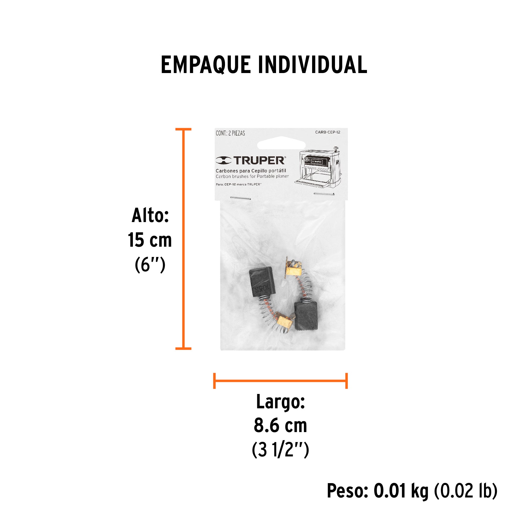 Carbones de repuesto para cepillo, cep-12