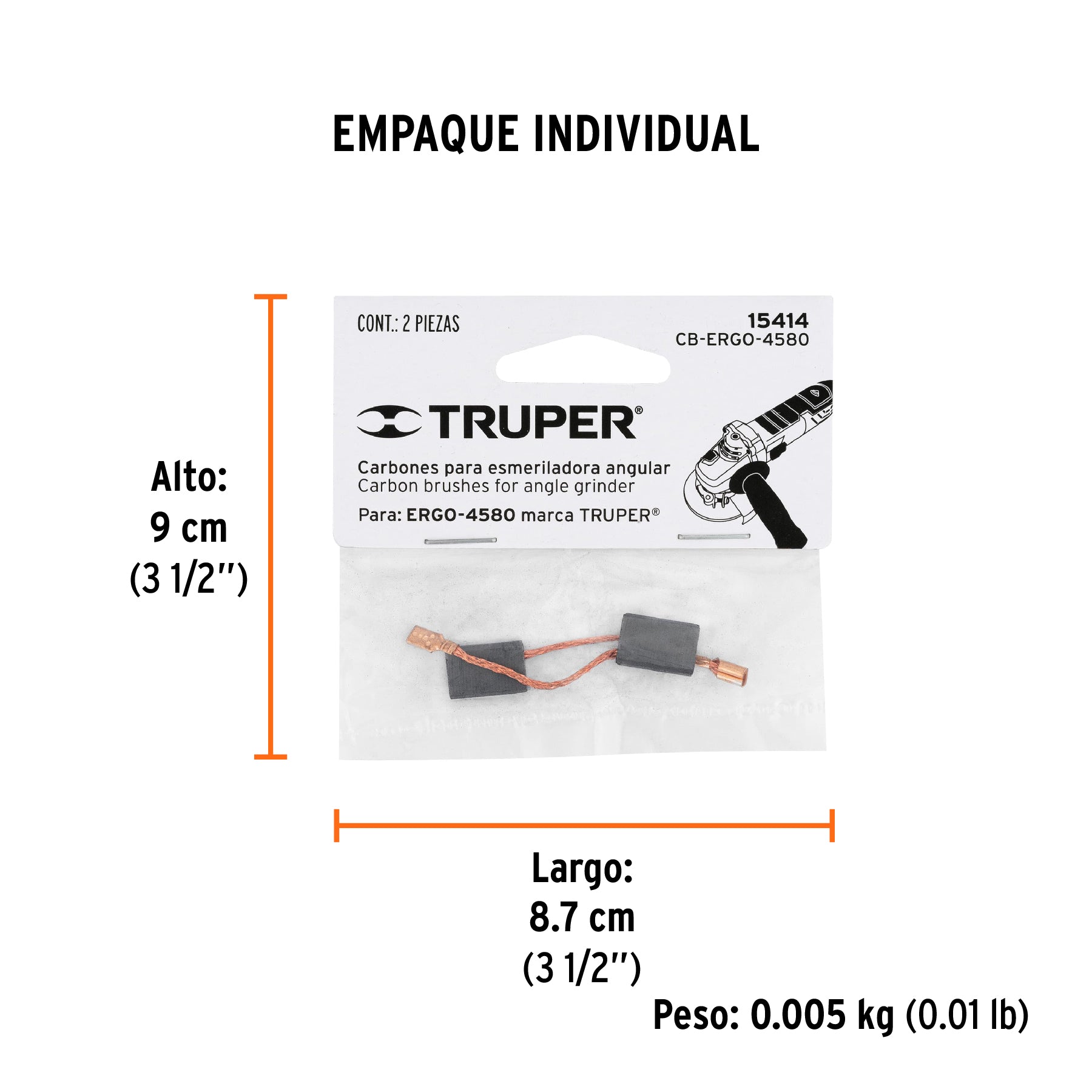 Carbones de repuesto para esmeriladora ERGO-4580