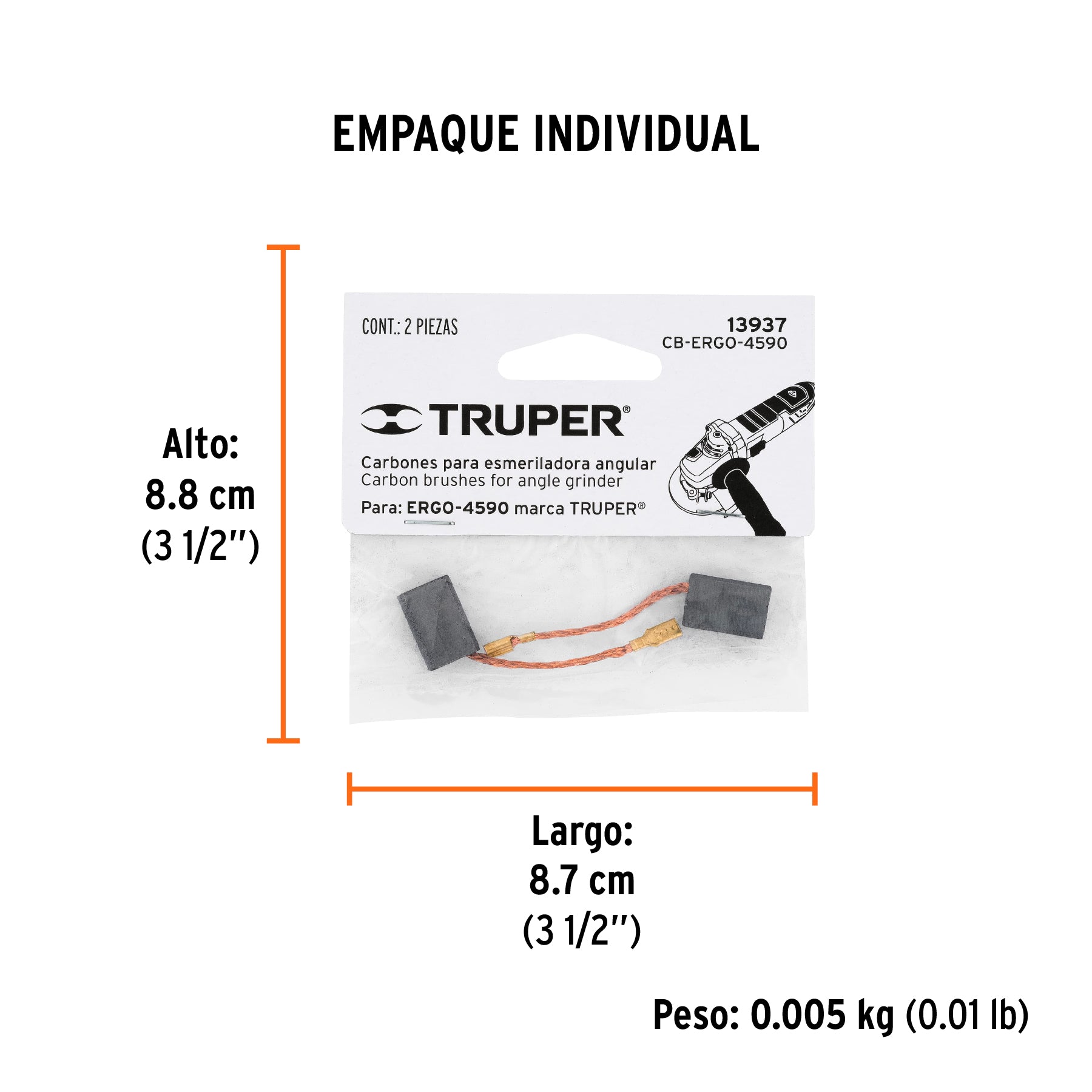 Carbones de repuesto para esmeriladora, ERGO-4590