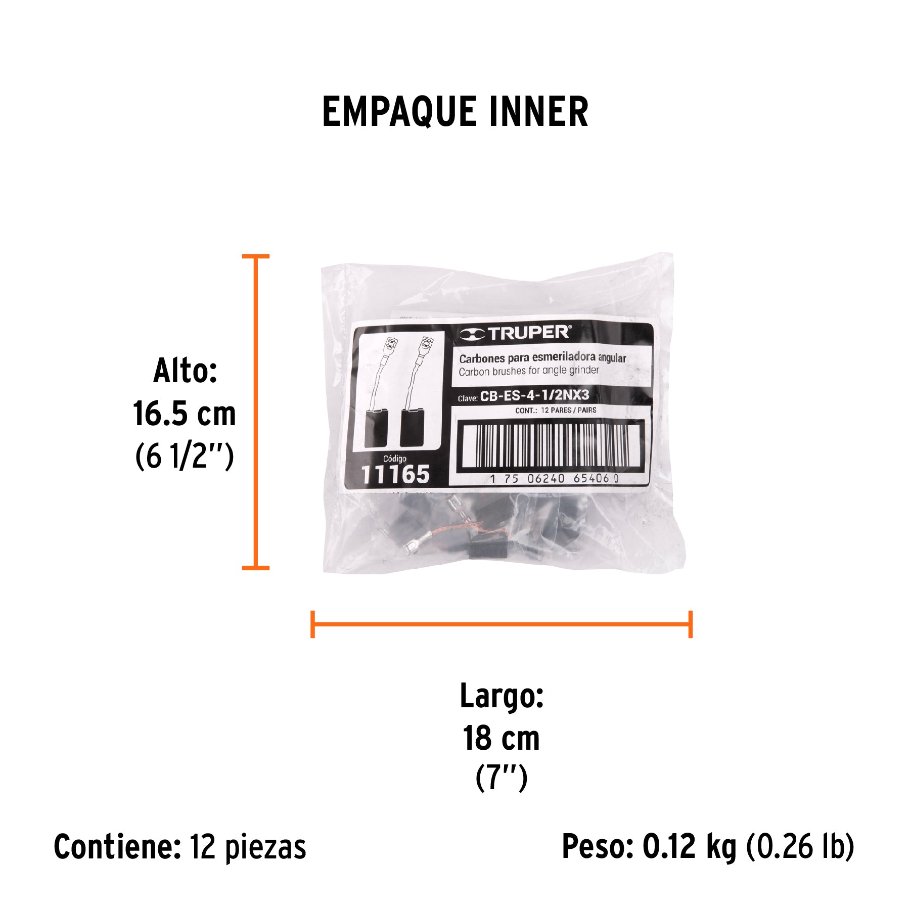 Carbones de repuesto para esmeriladora ESMA-4-1/2NX3