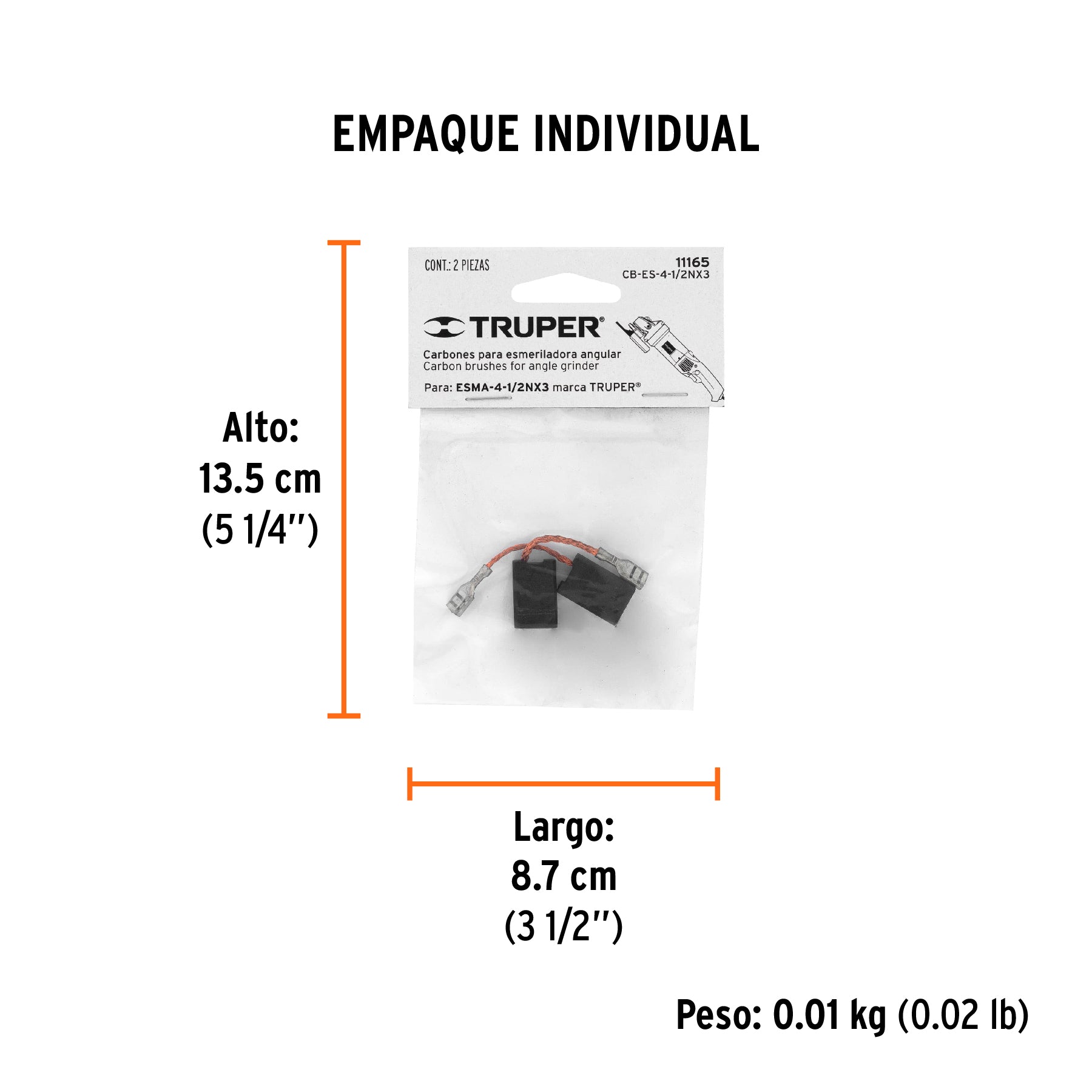 Carbones de repuesto para esmeriladora ESMA-4-1/2NX3