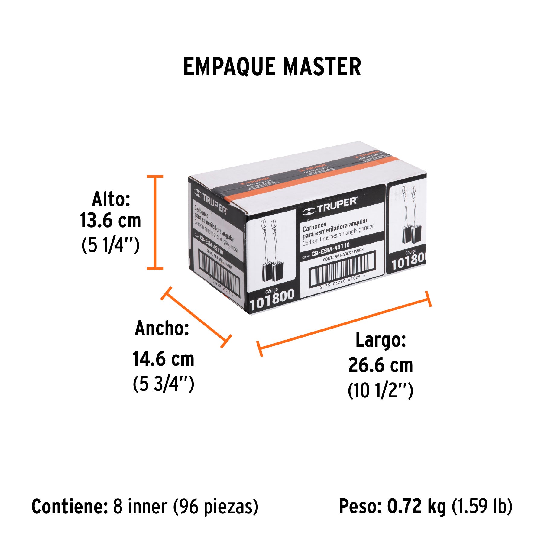 Bolsa con 2 carbones de repuesto para ESM-45110, Truper