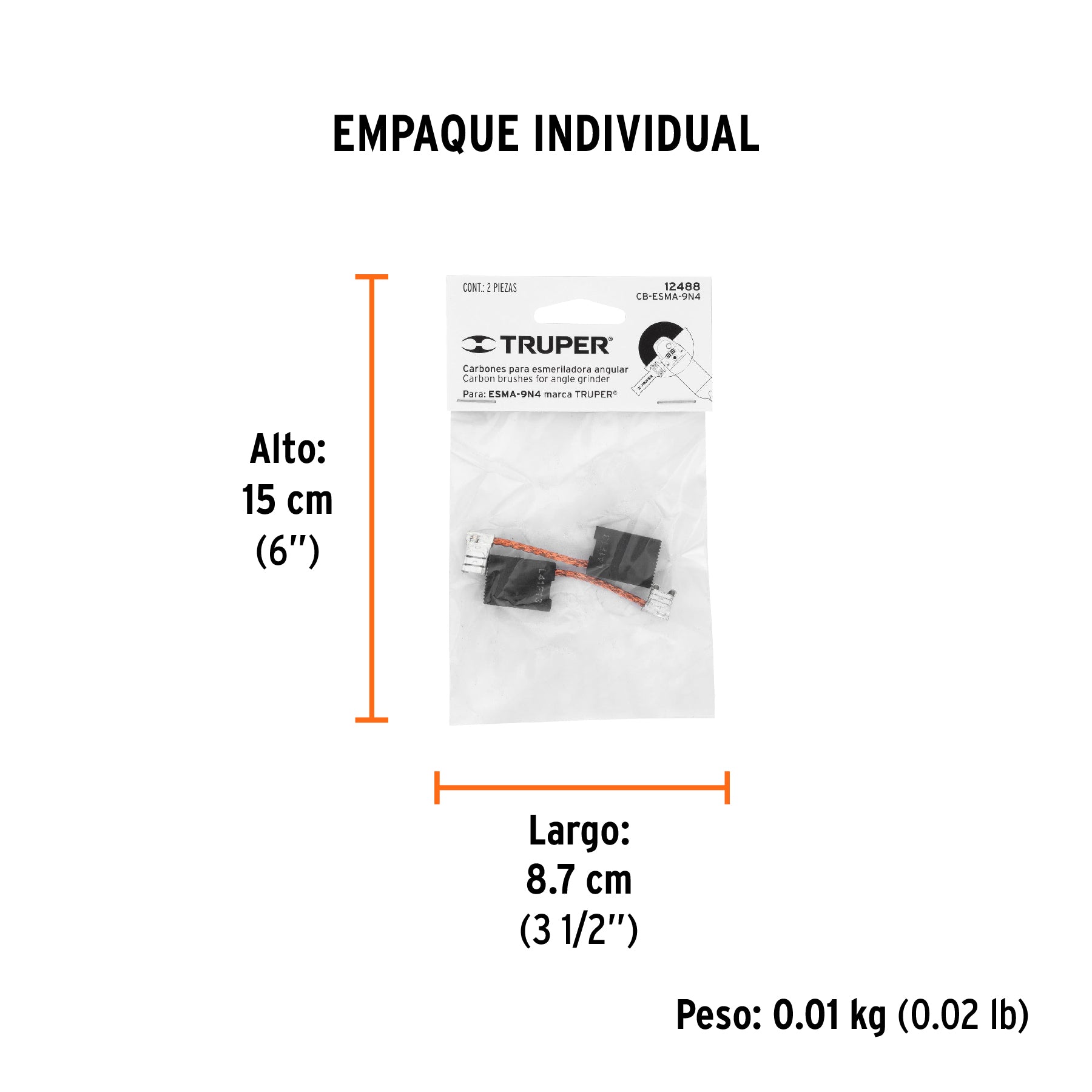 Carbones de repuesto para esmeriladora ESMA-9N4