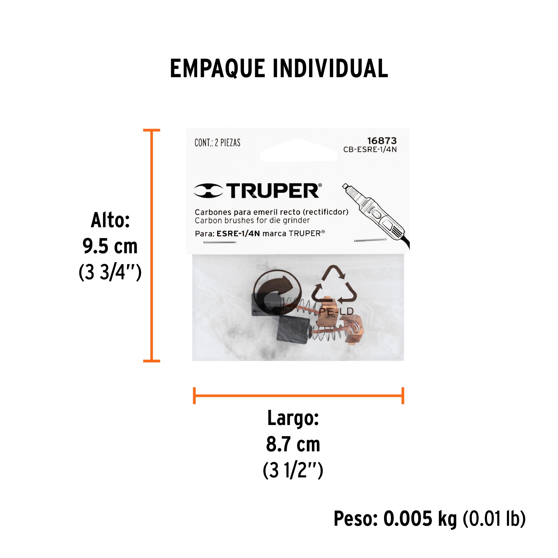Carbones de repuesto para esmeril recto ESRE-1/4N