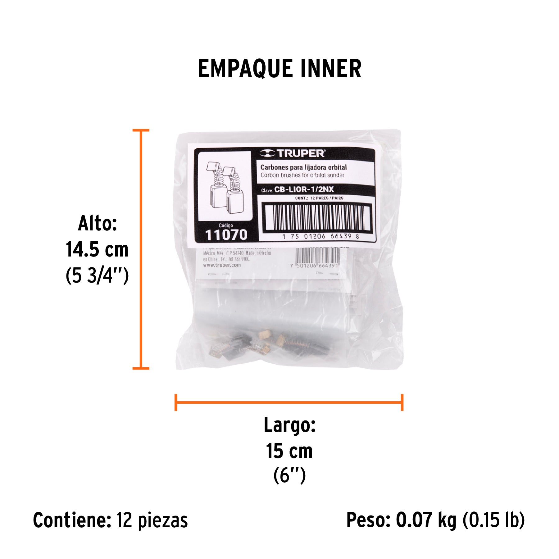Carbones de repuesto para lijadora, lior-1/2nx